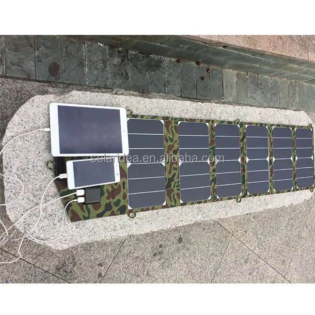 Multi purpose flexible dual-port green energy folding solar charger