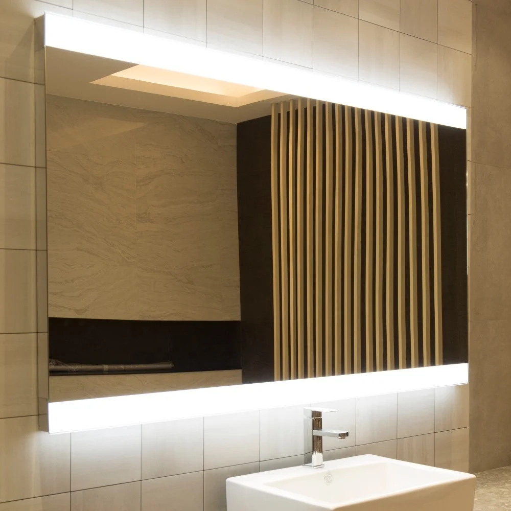 Hotel Customized Decorative Wall Smart LED Bathroom Mirror With Music Speaker