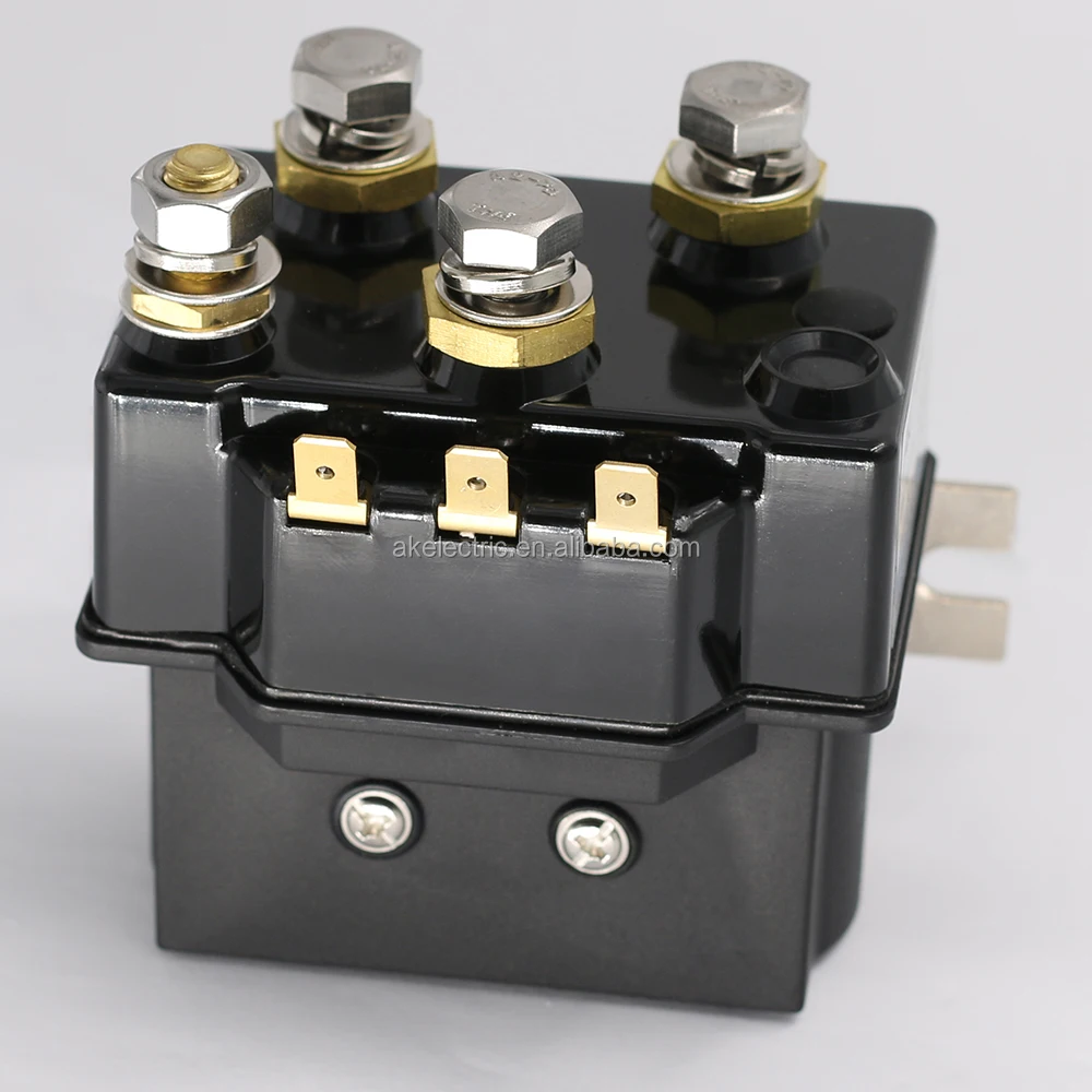 DC Contactor for Motor Reversing Winch Relay, Continuous to 100A Short Time Duty 400A 48V Winch Relay^