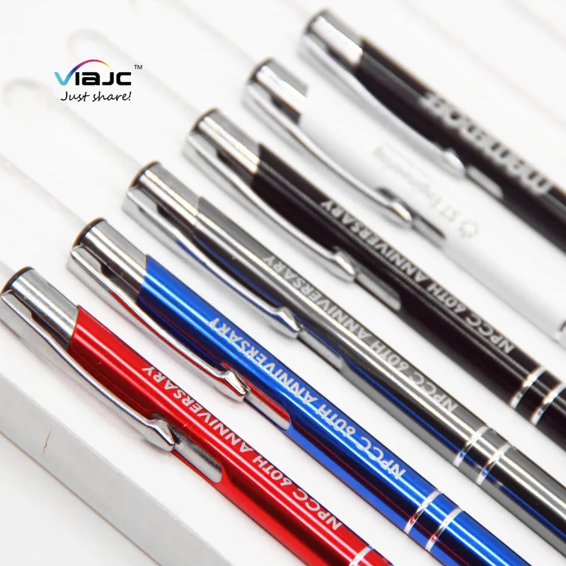 3d laser engraving logo fast dispatch aluminium metal ball pen high quality printable