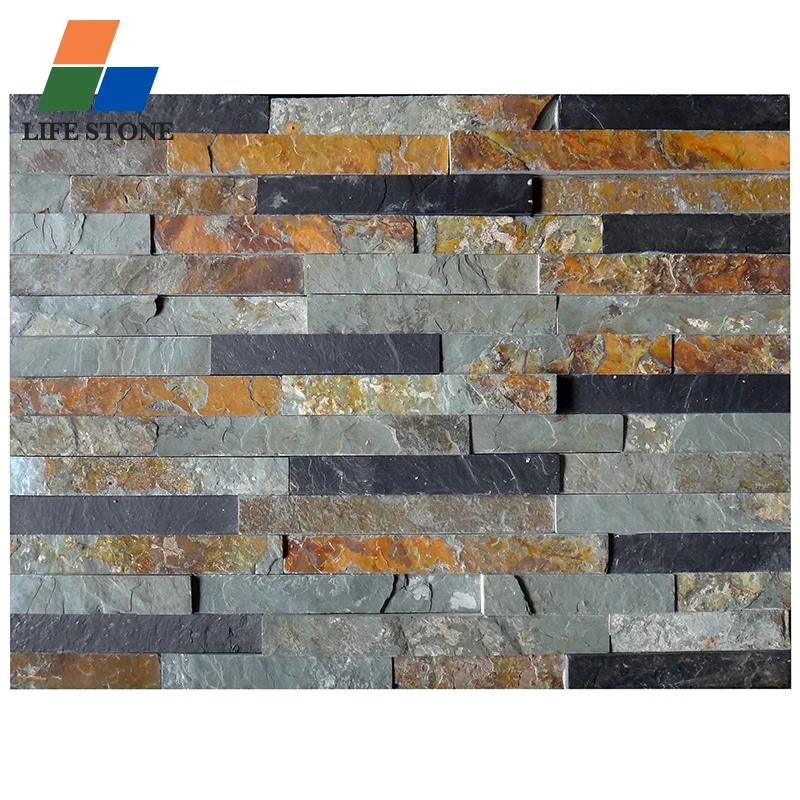 China Factory Wholesale natural slate stone wall cladding stone brick garden outdoor