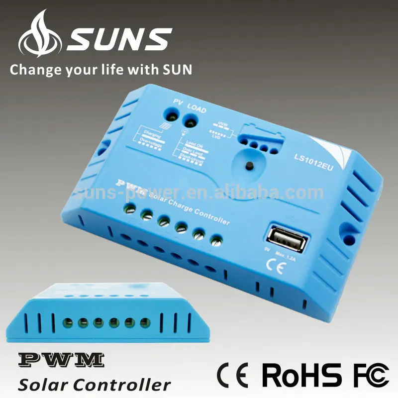 Manufacturer direct sales PWM solar regulator charger 12V 10A CE and RoHS approved