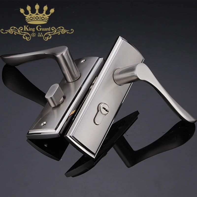 Wholesale anti thief lock body cheap main door handle household bedroom wooden door handle