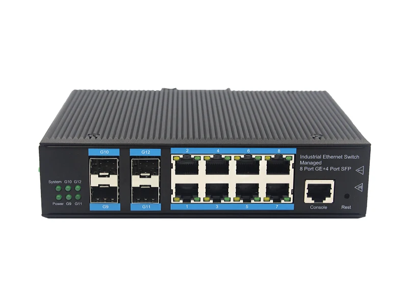 Management Industrial ethernet switch 8 ports PoE switch SFP