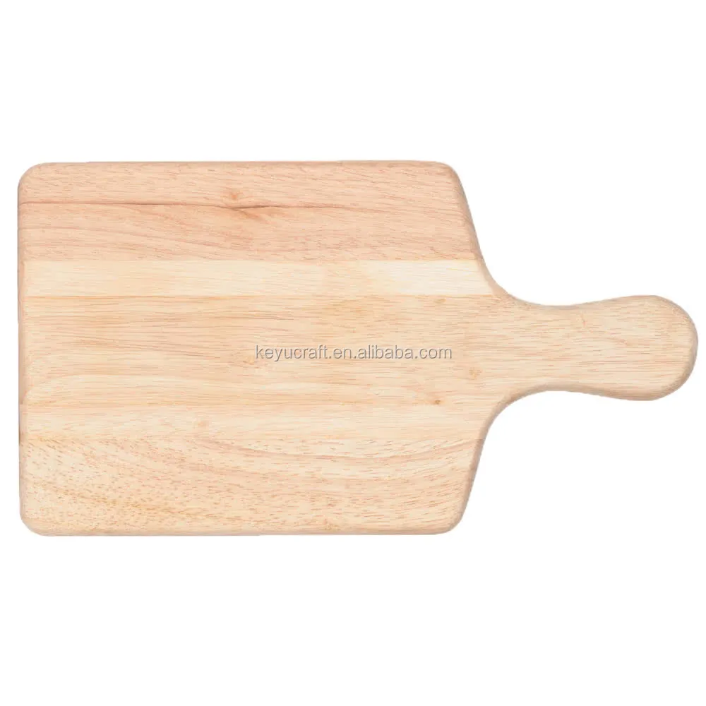 unfinished wood cutting board with handle