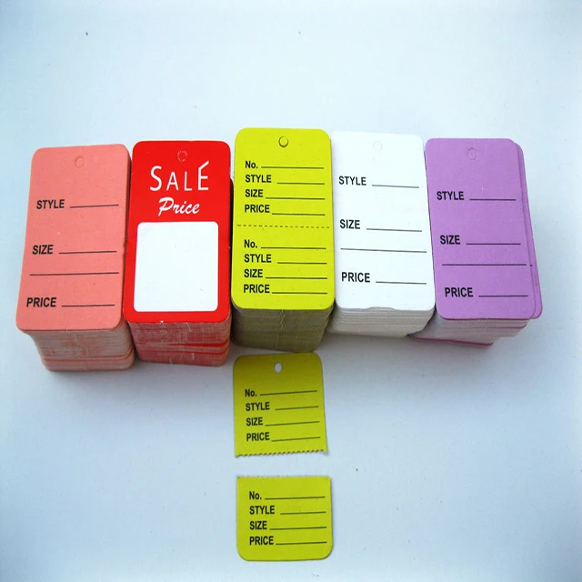 Custom Double Side Print Price Ticket,Retail Merchandise Price Tags,Sales Pricing Tag with Numbers