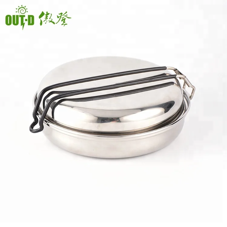 
Stainless steel camping cookware mess kit 