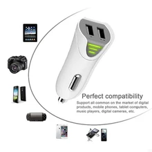 Free shipping 2.1A Dual USB Car charger adapter with fuse for Samsung Galaxy S5 S4 S3