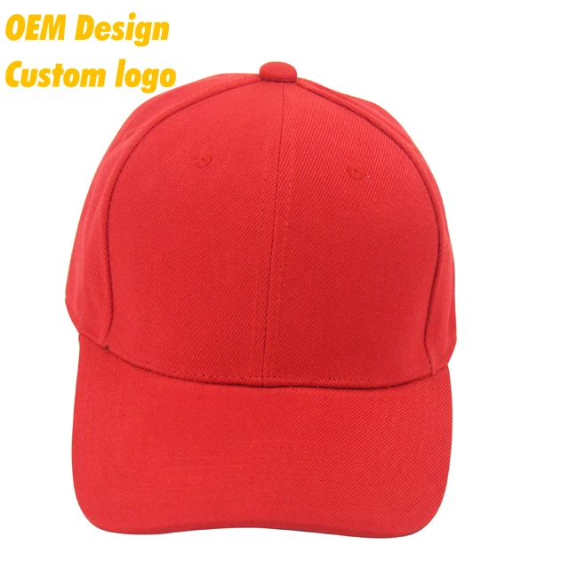 Best Stylish TC Plastic Buckle Blank plain flag print logo Red domed crown Hip Hop dad cap for ladies hats