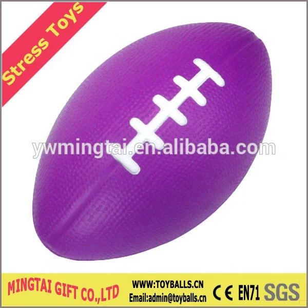 Different Size and Colors PU Anti Stress Rugby Ball  Foam Relief Rugby Stress Ball Toys