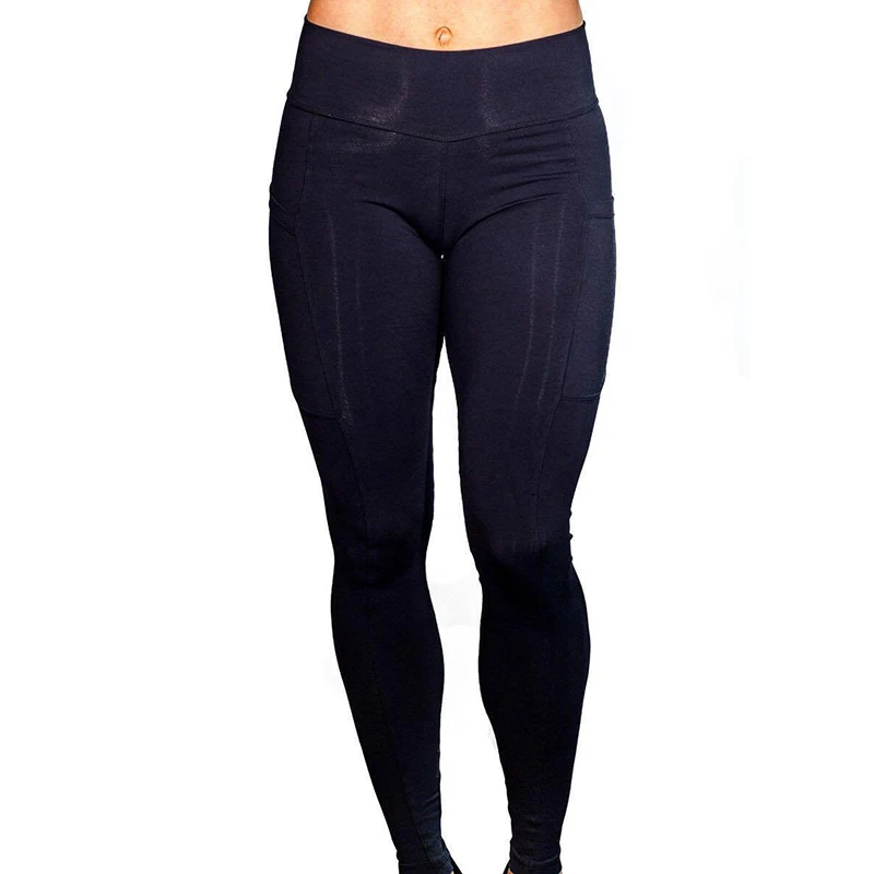 Лидер продаж на Amazon, женские штаны для йоги, леггинсы для тренировок с высокой талией и карманом для телефона