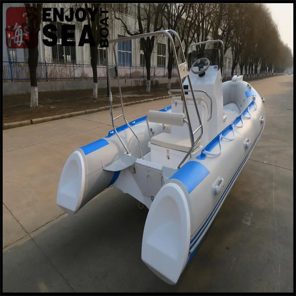 CE Certification Inflatable Fishing Boat with Rigid Fiberglass Bottom Fiberglass RIB Boat