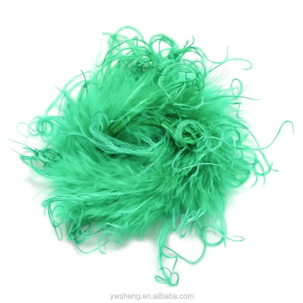 Wholesale Curly Ostrich Feather Puff Artificial Dress Up Hair Bow Clip for Accessories