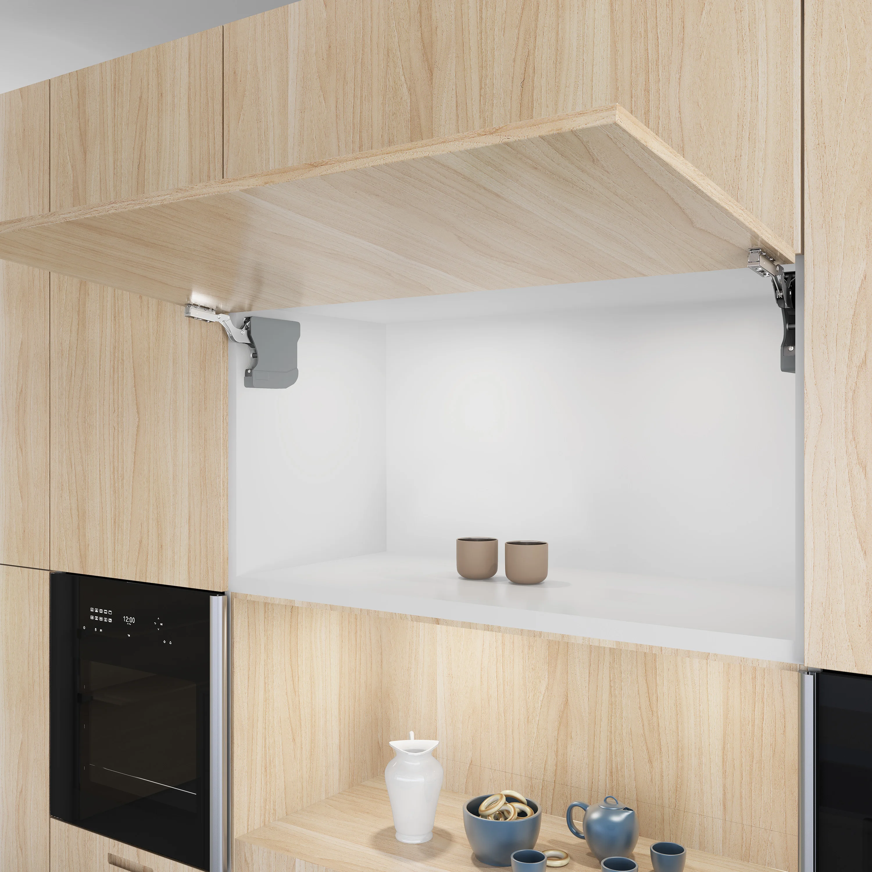 CTK DCS123 furniture kitchen cabinet door hydraulic support kitchen cabinet support soft closing support