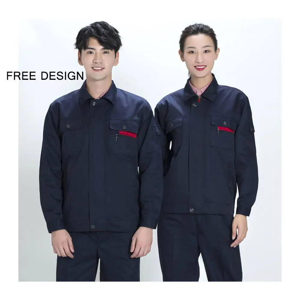 Рабочая одежда с длинным рукавом, комплект униформы, униформа для сада, индивидуальный логотип на заказ, высококачественный осенний и зимний хлопковый сервис OEM