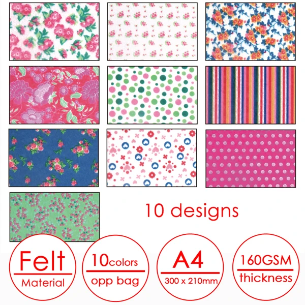 
Foska High Quality Soft Design Printed Handmade Felt 