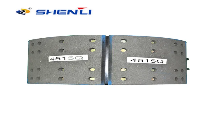 trailer truck brake shoe assembly