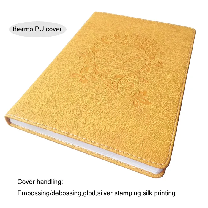 
A5 Custom Design Thermo PU Leather Journal Notebook With Sewing Edge 