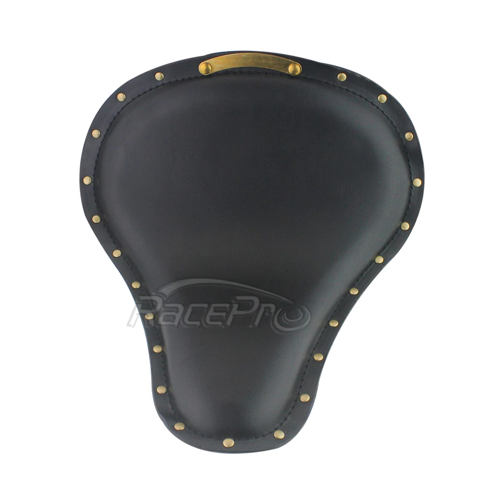 Brass Rivets Synthetic Leather Solo Seat For Harley Chopper Bobber Sportster Custom