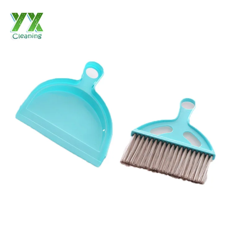 Mini car interior cleaning Carpet Mat Brush With dustpan (Assorted Colour)