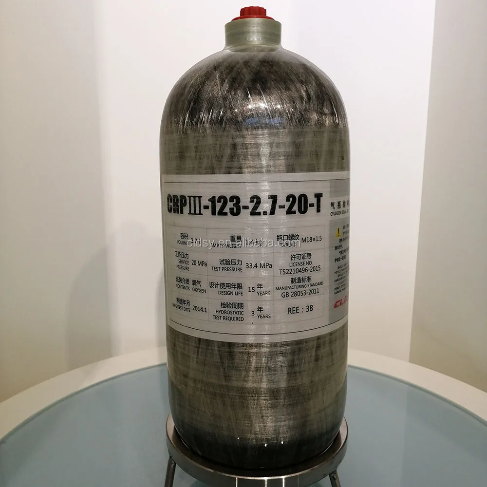 
30Mpa/300bar/4500Psi Type3 ce certificate paintball tank carbon fiber composite CO2 Air gun N2 gas cylinder 