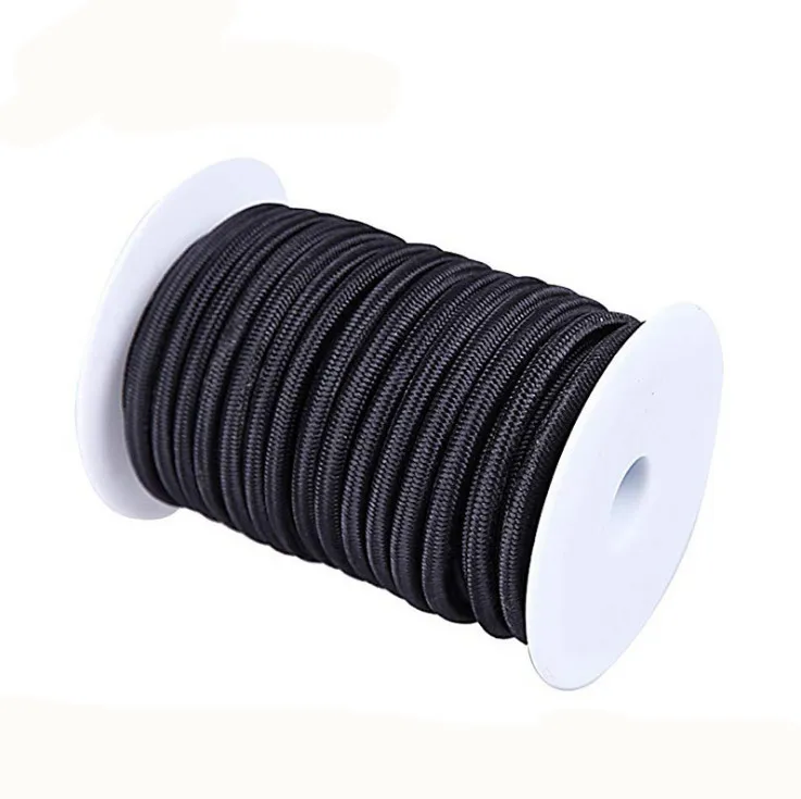 High tensile strength bungee cord /Bungee latex elastic rope/Bungee cord black 8mm