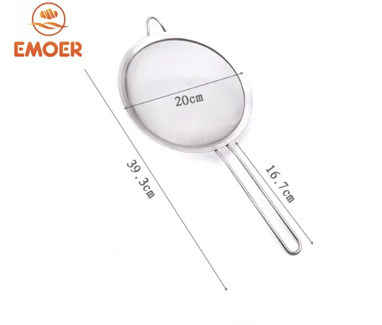 EMOER Fine Mesh Stainless Steel Strainer Colander for Kitchen Food Sift & Sieve Flour