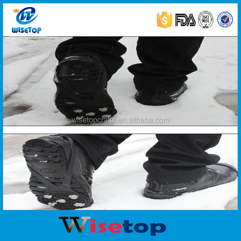 Hot Sale Durable Traction Cleats for Snow and Ice/Snow Grips for Shoes Black