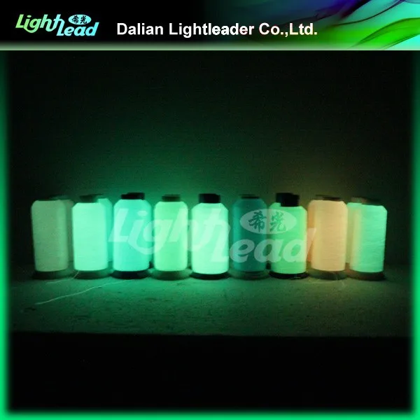 Fluorescent glow in the dark sewing thread