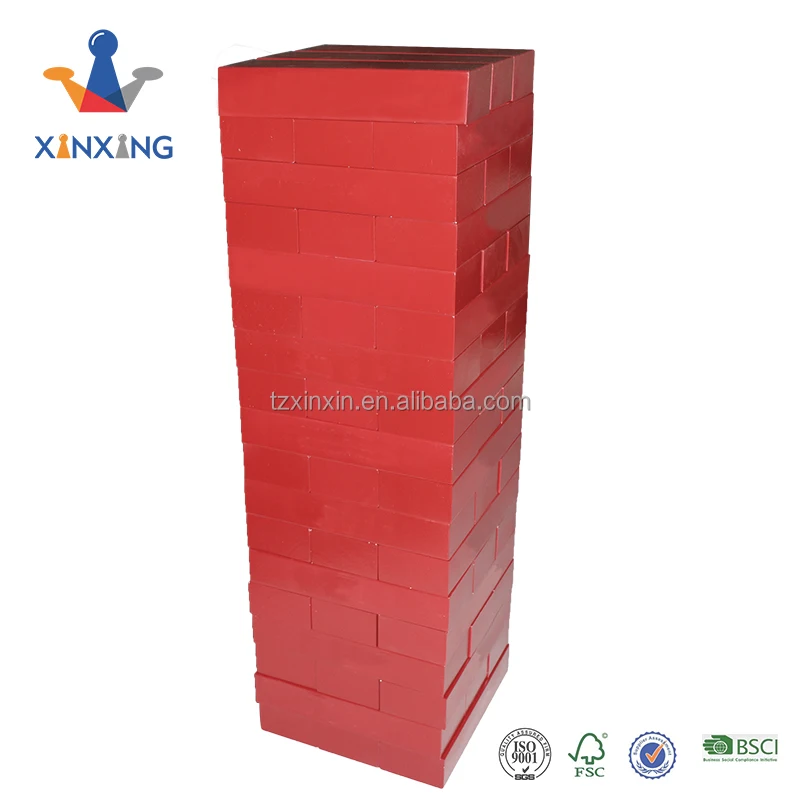 Red GiantWooden blocks Tower block games ,Giant Tumbling Timber, outdoor game