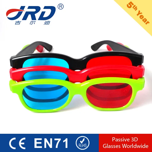 
Popular Plastic Red Blue Anaglyph 3d Glasses for 3d Pictures Viewing 