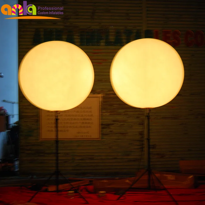 Cheap price advertising lighting tripod ball with logo , inflatable stand led light  balloon