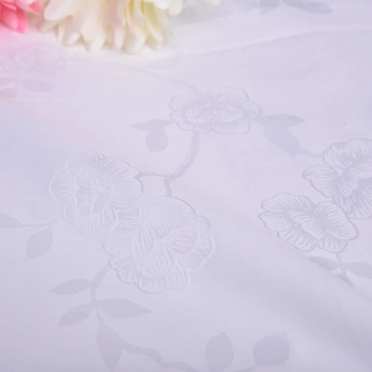 White Percale 300 Thread Count 100% Cotton Fabric For 5 Star Hotel Bedding