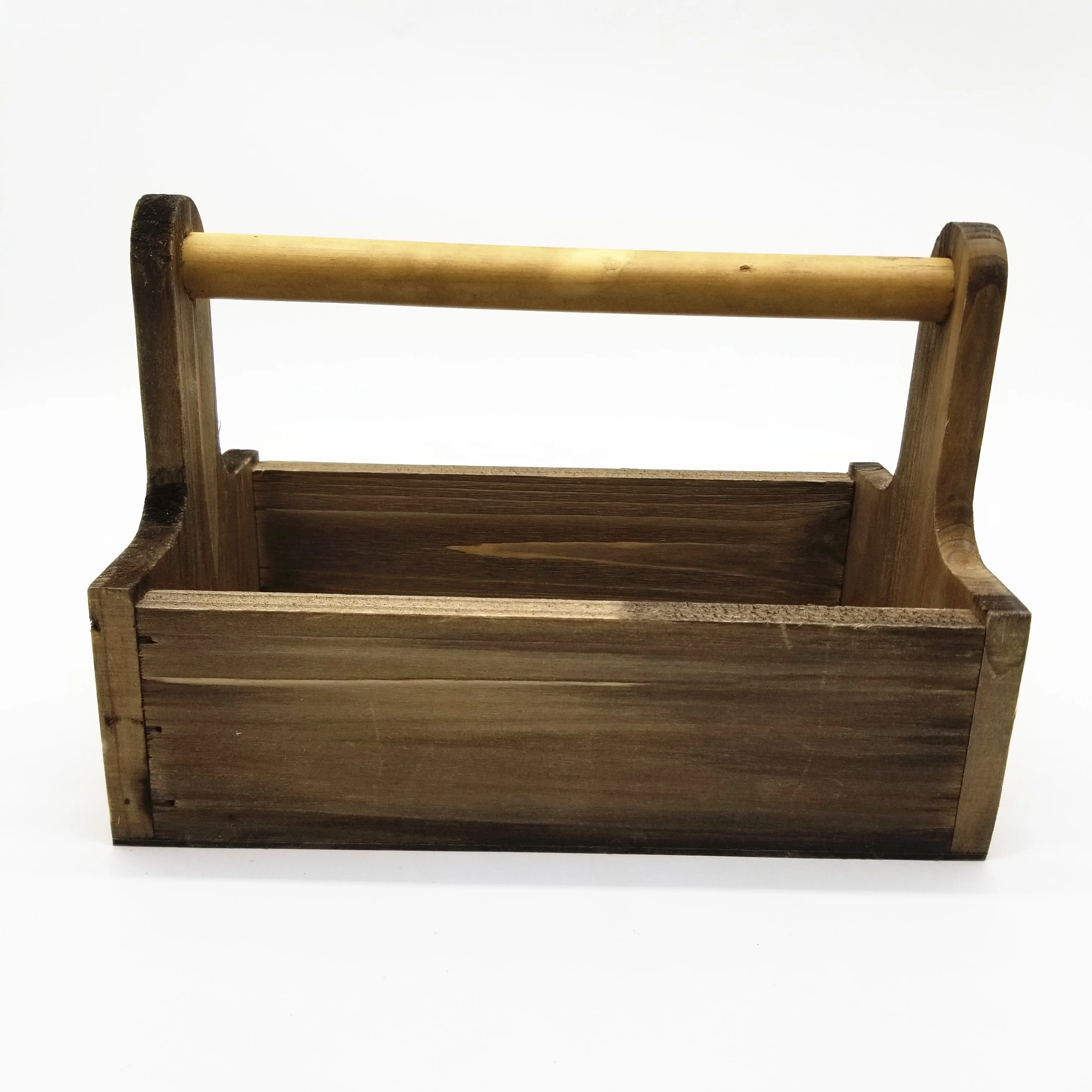 
Natural Material Hand Wooden Hanging Garden Basket Storage Box 