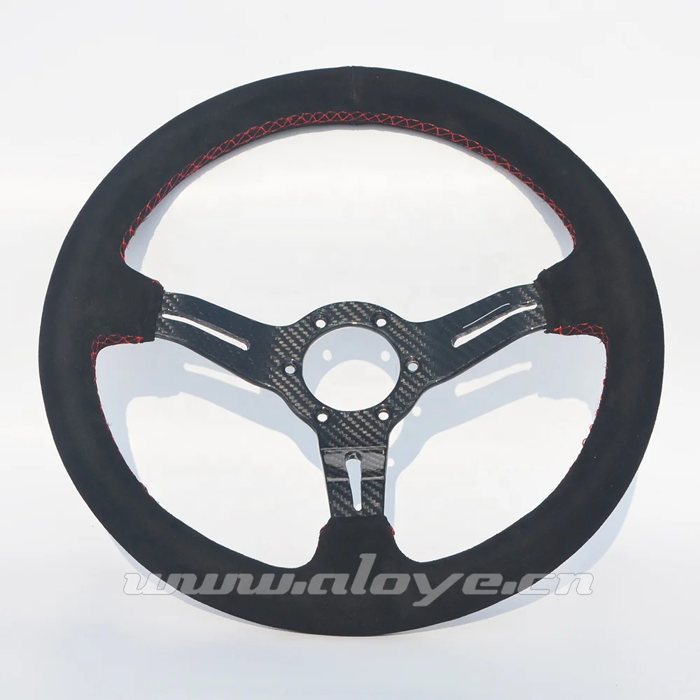 350mm Customized Carbon Fiber ND Car Rivet Steering Wheel