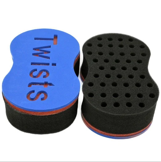 Африканская крученая губка для волос, Волшебная двухсторонняя губка для африканских волос