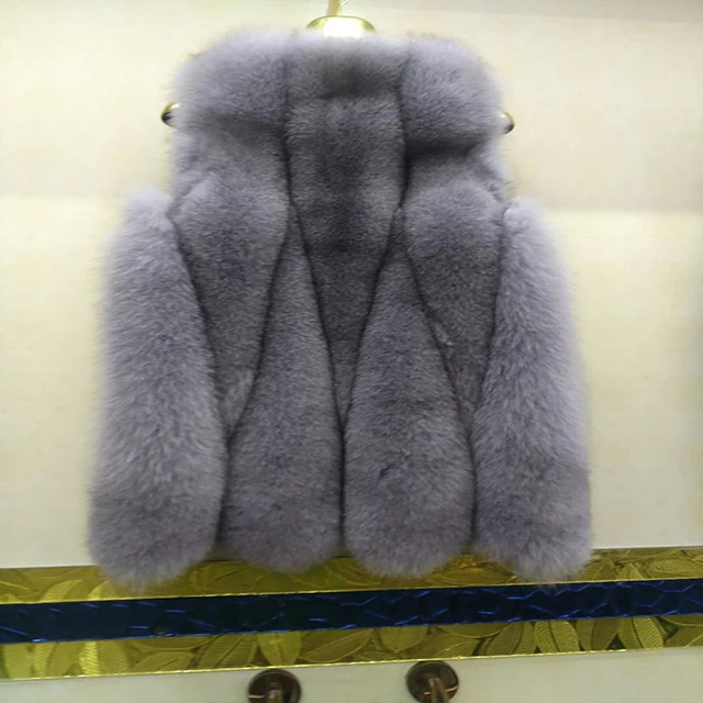 
2019 Five Colors Real Fur Vest Women Genuine Raccoon Fur Gilet Waistcoat Winter New Fashion 3 Rows Vest 