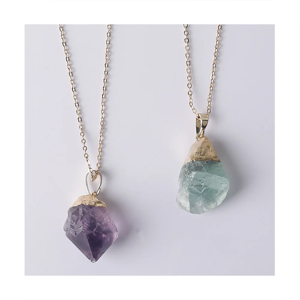 Yase католический натуральный камень агат, с украшением в виде кристаллов, колье, набор с ювелирные украшения с золотой и серебристый край колье-чокер