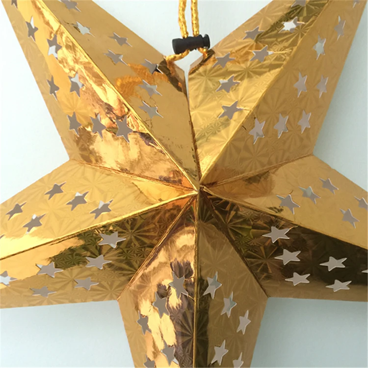 Party Decoration Led Light Paper Star Lantern/ Paper Star Light