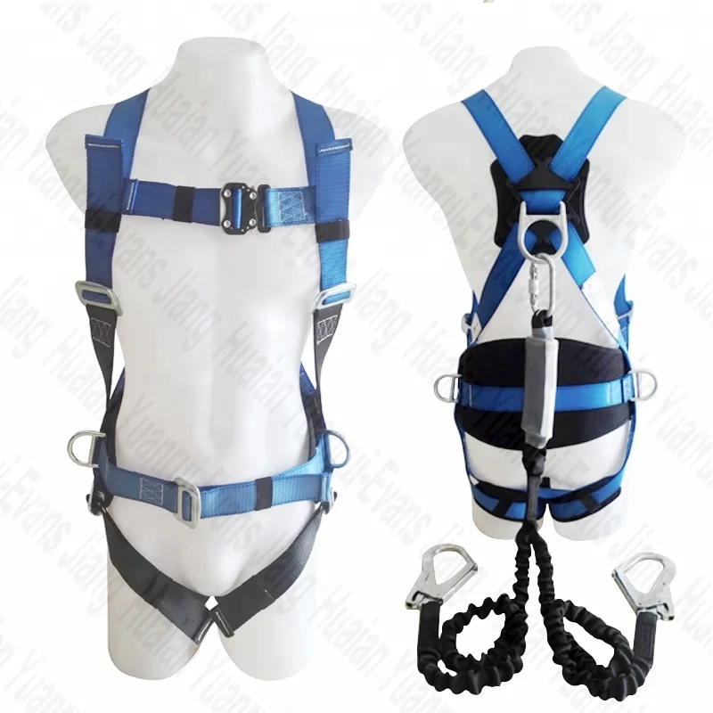 
full body harness with twin legged absorber lanyard EN 361 EN358 