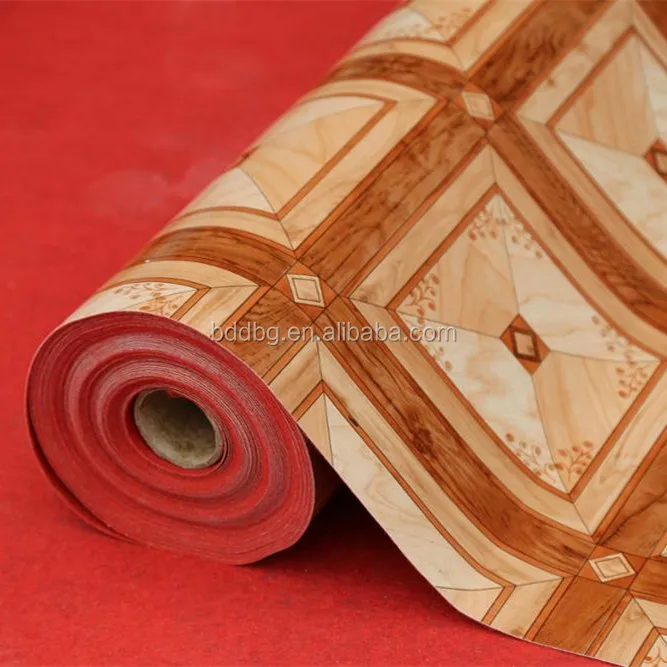 70g/sqm PVC red felt backing PVC flooring