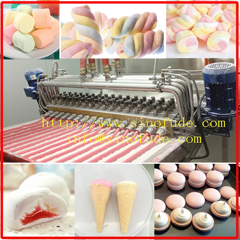 Automatic SUS304 sweet candy filling depositing marshmallow cotton candy machine new production line