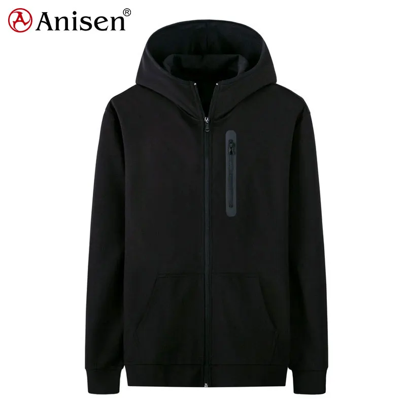 custom logo high quality cotton polyester zip hoodie man
