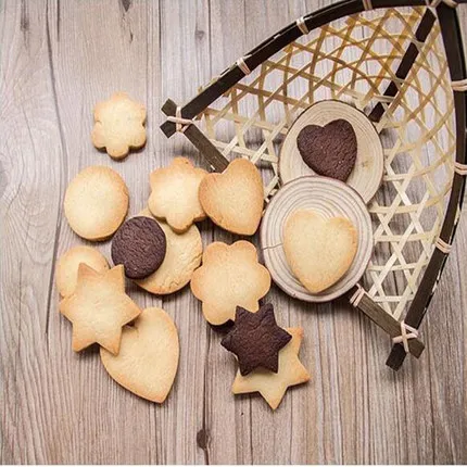 Форма для печенья из нержавеющей стали с круглыми звездами и цветами и сердцем