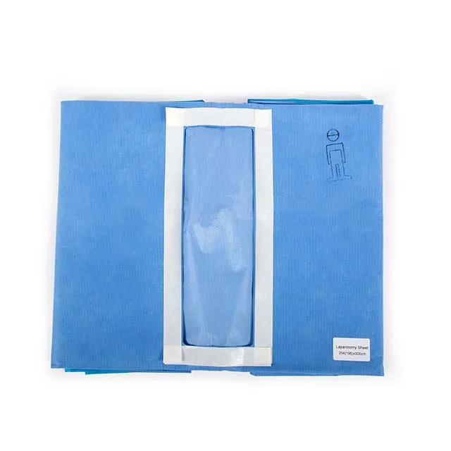CE ISO Disposable non woven laparotomy drape EO sterile surgical  laparotomy drape