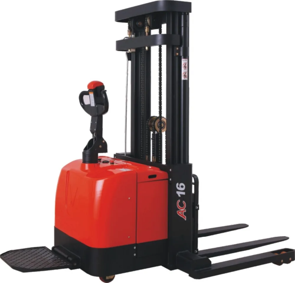 High Quality 2 Tons 2.5 Meters Stand On Driving Full Electric Stackers