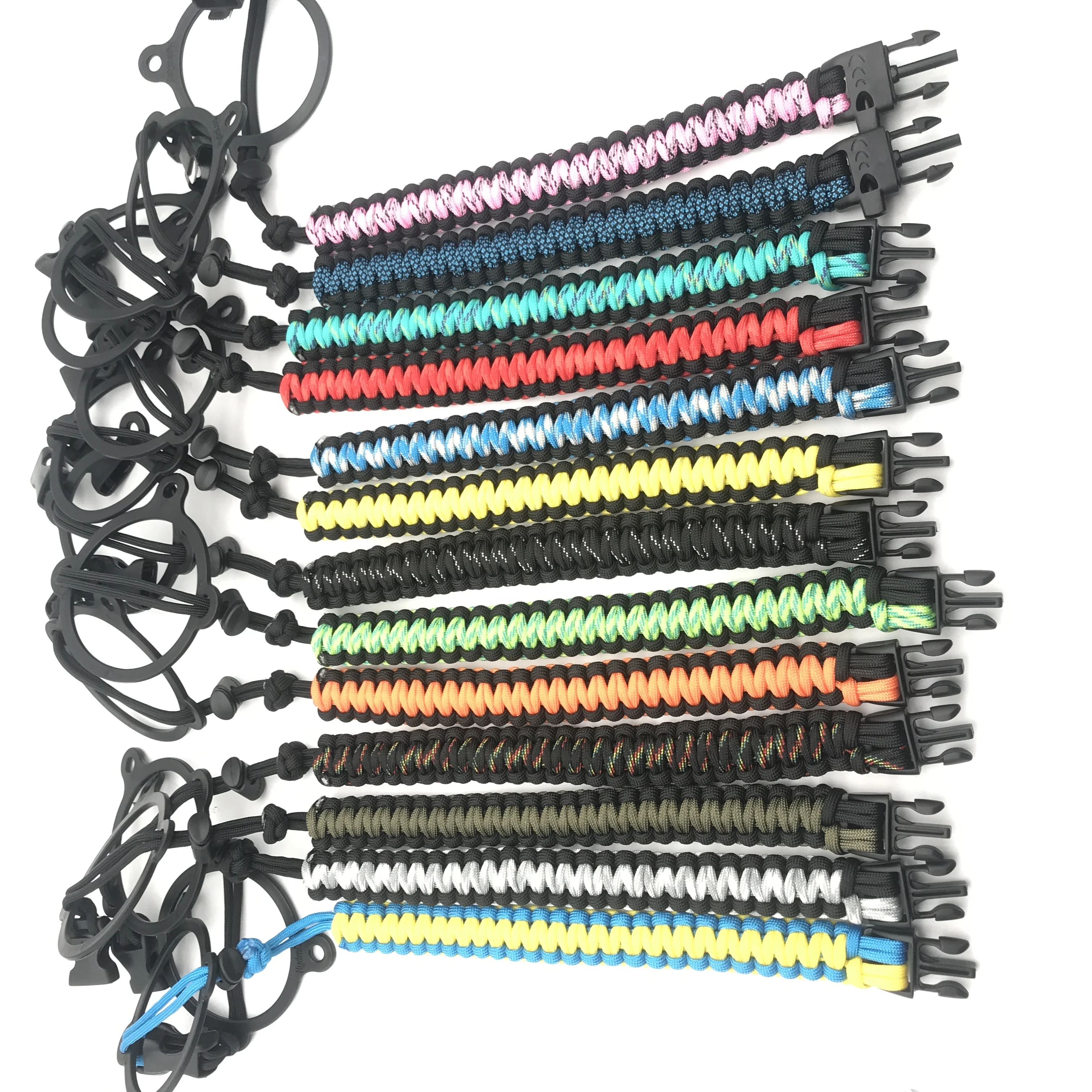 
Premium Quality Outdoor Sports Paracord Handle With Safety Ring and Carabiner 