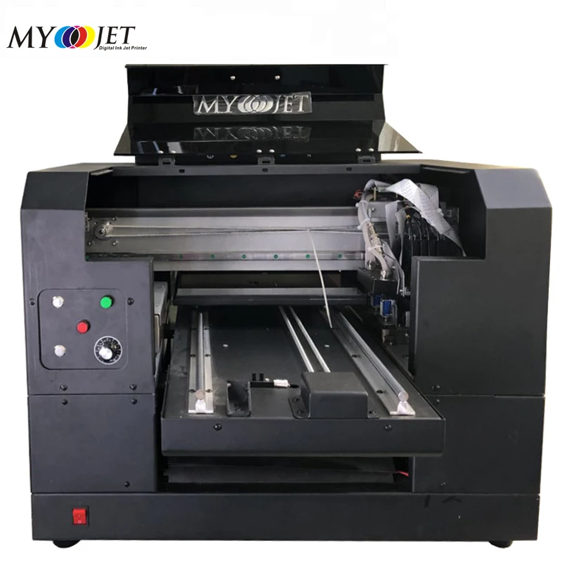 Small size and low cost 2 heads card plastic phone case a3 uv flatbed printer