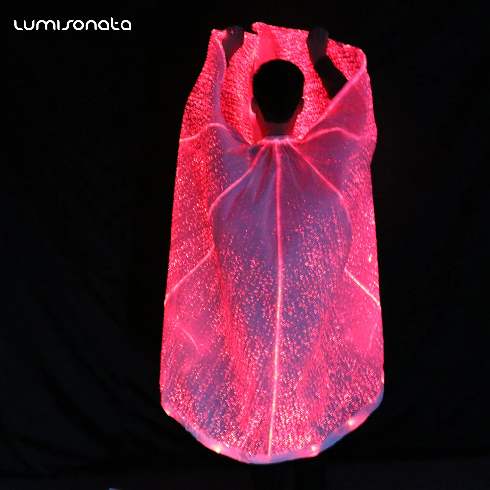 Festival Costume Smart Rainbow Super Party Fiber Optic Fairy Light up Angel Butterfly Isis LED Belly Dance Wings for Dance