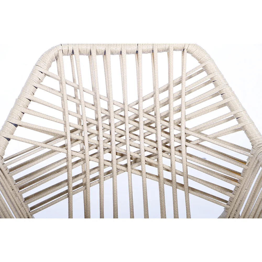 Оптовая продажа, новый стиль, плетеный веревочный обеденный стул и стол для сада, набор для бистро